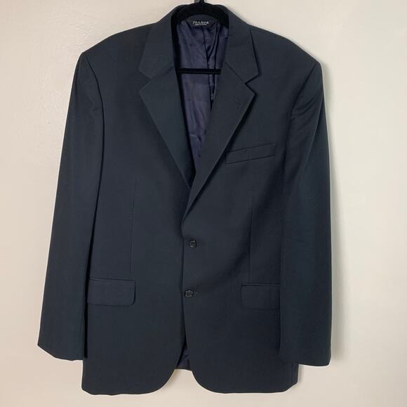 Jos A Bank Sz 44L/39L Signature Fit Wool Suit w/ Sport Blazer Jacket Black Cuffs - Picture 2 of 14